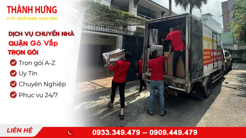 Dịch vụ chuyển nhà trọn gói Quận Gò Vấp giá rẻ, xe tải đa tải trọng, hỗ trợ 24/7